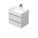 Kúpeľňová skrinka s umývadlom SAT Cube Way 60x47,5x46 cm biela mat CUBE3D46602ZBSAT CUBE3D46602ZBSAT