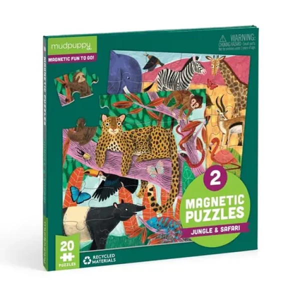 Mudpuppy Magnetické puzzle Safari a džungľa