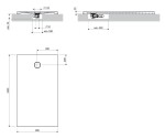 OMNIRES - Sprchová vanička AQUAROCK kompozit, protišmyková, obdĺžniková 80 x 140 cm, čierna láva AQUAROCK80-140BLV