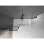 MEXEN/S - Velar L dvojkrídlová posuvná vaňová zástena 70 x 150, grafit, grafit metal 896-070-003-41-95