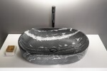 SAPHO - CALEO keramické umývadlo na dosku, 60x42cm, carnico marmor CA590CM