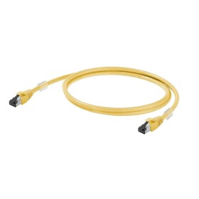 Weidmüller 1251580040 RJ45 sieťové káble, prepojovacie káble S/FTP 4 m žltá s priechodkou chrániacou proti zlomeniu, samozhášavý 1 ks; 1251580040