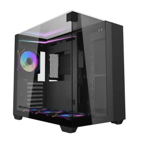 DarkFlash TH285 čierna / Počítačová skriňa / ATX / tvrdené sklo / 4X ventilátor (TH285 Black)