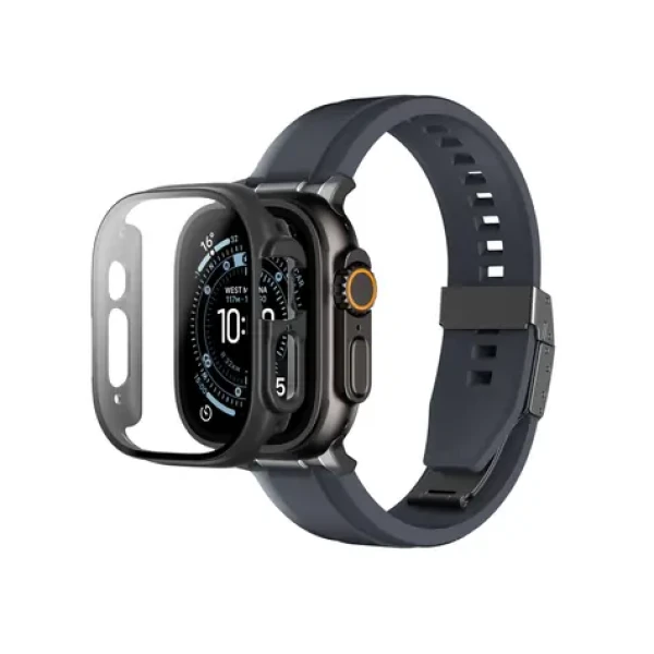 AmazingThing Radix čierna / Ochranné sklo s puzdrom / Apple Watch Ultra 3 49mm
