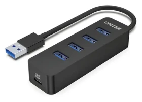 Unitek H1117A čierna / Hub USB / 4X USB-A 3.0 / aktívny 10 W (H1117A)