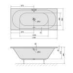 POLYSAN - VIVA B SLIM obdĺžniková vaňa 175x80x47cm, biela 88119S