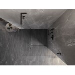 MEXEN/S - Lunar-B L sprchový kút dvere krídlové pravá 70 x 70, transparent, čierna 832L-070-070-70-00-P