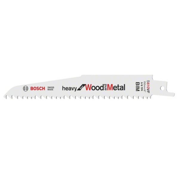 Bosch Accessories 2608657608 Sabre saw blade S 610 VF Heavy for Wood and Metal Dĺžka rezacieho listu 150 mm 5 ks; 2608657608