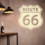 Veselá Stena Samolepka Route 66 Farba: modrá, Veľkosť: 100 x 100 cm