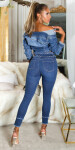 Sexy Highwaist Jeans with frayed hem denimblue 44