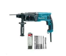 Makita HR2470X16 / Vŕtacie kladivo + sada vrtákov a sekáčov / 780W / SDS- PLUS / 1.100 ot-min / 4.500 úderov-min / 2.4 J (HR2470X16)