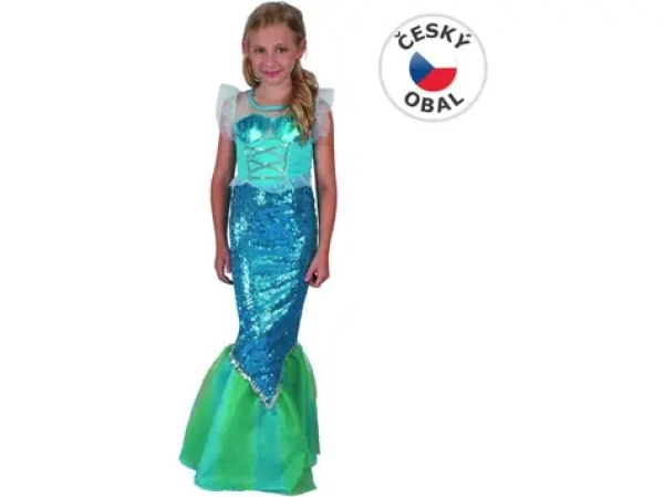 MaDe 09442 - Šaty na karneval - morská panna, 120 - 130 cm