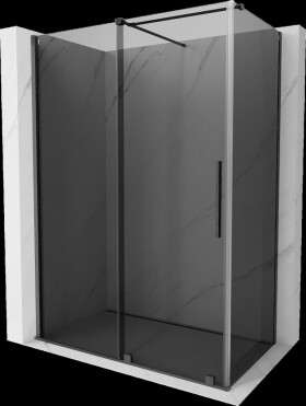 MEXEN/S - Velár sprchovací kút, posuvné dvere 150 x 85, grafit, grafit kartáčovaná 871-150-085-41-66