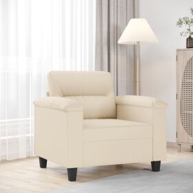 VidaXL Fotel, Béžový, 60 cm, obity mikrofibrą Lumarko!