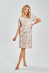 Dámska nočná košeľa 3538 Fiore beige - Taro L