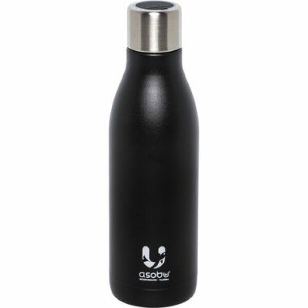 Asobu UV-Light Bottle Black 0.5 L / termofľaša / chladný až 24 hodín / horúci až 12 hodín (UVB17 BLACK)