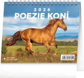 NOTIQUE Stolový kalendár Poézia koní 2026, 16,5 x 13 cm (PGS-35339)