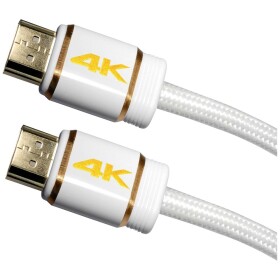 Maxtrack HDMI prepojovací kábel Zástrčka HDMI-A, Zástrčka HDMI-A 2.00 m biela C 216-2 L Ultra HD (4K) HDMI HDMI kábel; C 216-2 L