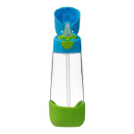 B.box Láhev na pití s brčkem 600 ml - modrá/zelená EUR