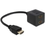 DeLock adaptér HDMI 1.4, 1x samec 2x samica (65226)