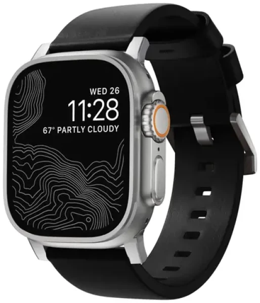 Nomad Modern Band remienok pre Apple Watch 46mm/49mm čierna/strieborná (NM01908685)