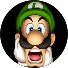Jedlý papier Super Mario Luigi na čiernom pozadí 19,5 cm - Pictu Hap - Pictu Hap
