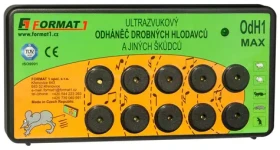 Format1 OdH1/Max S Adaptérom - Tichý odháňač na myši plašič kún pre dom a chatu / 200 m2 (OdH1/Max TRF)
