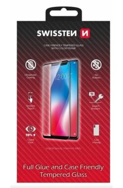 Swissten FULL GLUE COLOR FRAME CASE FRIENDLY sklo pre XIAOMI 13T čierna (54501856)