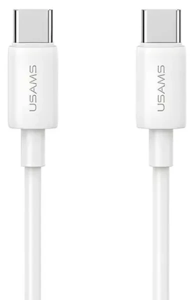 USAMS SJ711USB02 biela / Dátový kábel / USB-C - USB-C / PD 60W / 1 m (SJ711USB02)