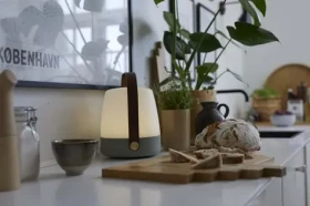 Lite UP prenosná aku lampa tmavo zelená / Prenosná LED lampa / dobíjacia (KO06-0101LI001-00)