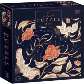 INTERDRUK Puzzle Secret Garden: Žeriavy a kvety