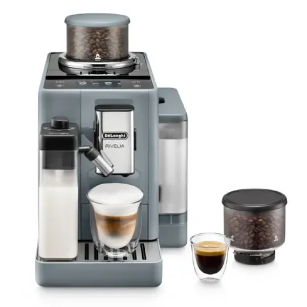 DeLonghi Rivelia EXAM440.55.G sivá / Automatický kávovar / 1450W / 1.4 l / 19 bar / zrnková aj mletá káva (EXAM440.55.G)