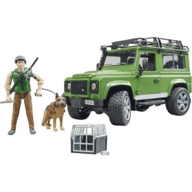 Bruder 2587 Land Rover Defender + figúrka poľovníka a psa