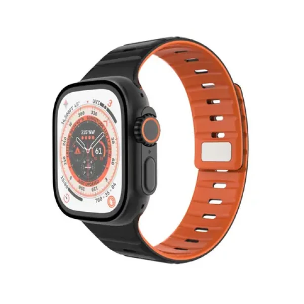 FIXED Magnetický remienok Silicone Magnetic Strap pre Apple Watch 44/45/46/49mm čierny (FIXMST2-434-BK)