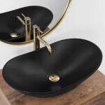 REA - Umývadlo na dosku Royal Black - čierna matná 60 REA-U0442