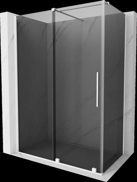 MEXEN/S - Velár sprchovací kút, posuvné dvere 150 x 75, grafit, biela 871-150-075-41-20