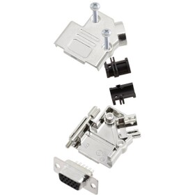 TRU COMPONENTS TCD45PKM09HDS15K 7709156 sada D-SUB zásuvková lišta 45 ° Pólov: 15 spájkovaný 1 ks; 7709156