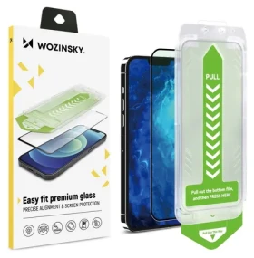 Wozinsky Premium Glass s inštalačným rámčekom čierna / Ochranné sklo / Apple iPhone 14 PLUS / 9H