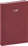 NOTIQUE Denný diár Balakon 2027 bordó / 15 × 21 cm