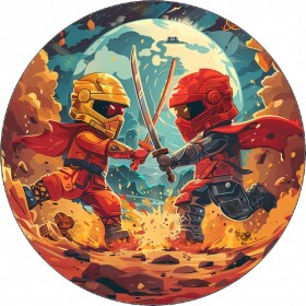 Jedlý papier Ninjago vo vesmíre pri boji 19,5 cm - Pictu Hap - Pictu Hap