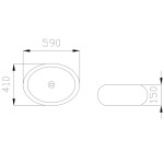 INVENA - Umývadlo na dosku FRESCO biela/chróm CE-31-001-W