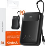 Mcdodo Mcdodo POWERBANK 10000MAH displejom 3X USB USB-C 22,5W KABEL USB-C