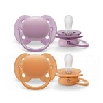 Philips AVENT Cumlík Ultrasoft Premium neutral 6-18m dievča 2 ks