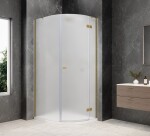 POLYSAN - GLOBE GOLD MATT štvrťkruhová sprchová zástena 800x900, matné sklo, pravé GB2890MRG
