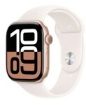 Apple Watch Series 10 GPS+Cellular 42mm Ružovo zlaté hliníkové telo - Svetlo rumenný športový remienok (M/L) / 150-200 mm (MWXA3)