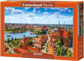 Castorland 105526-2 Puzzle Letecký pohľad na Vroclav, Poľsko