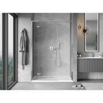 MEXEN/S - Mist-H L sprchové dvere krídlové ľavé 155, transparent, chróm 8A5L-155-001-01-00-L