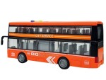 Mamido Naťahovacie autíčko dvojpatrový autobus 1:16 oranžový