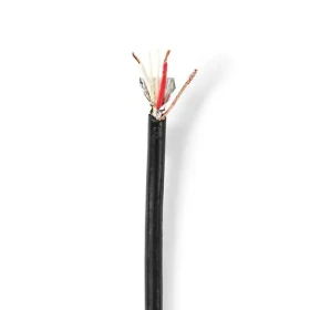 Nedis Mikrofónny kábel 2x 0.35 mm2 čierna / Meď / 100.0 m / Okrúhly / PVC (CABR1535BK1000)