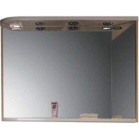 RAVAK - Praktik Zrkadlo s poličkou, integrovanými svetlami a zásuvkou M 780, 780 x 160 x 680 mm, zrkadlo pravé, breza / biela X000000161